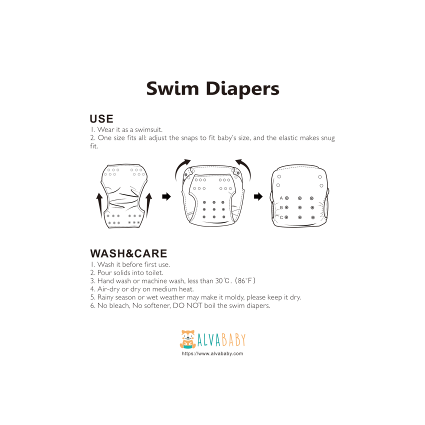 AB Pañal de natación unitalla (5-13kg)